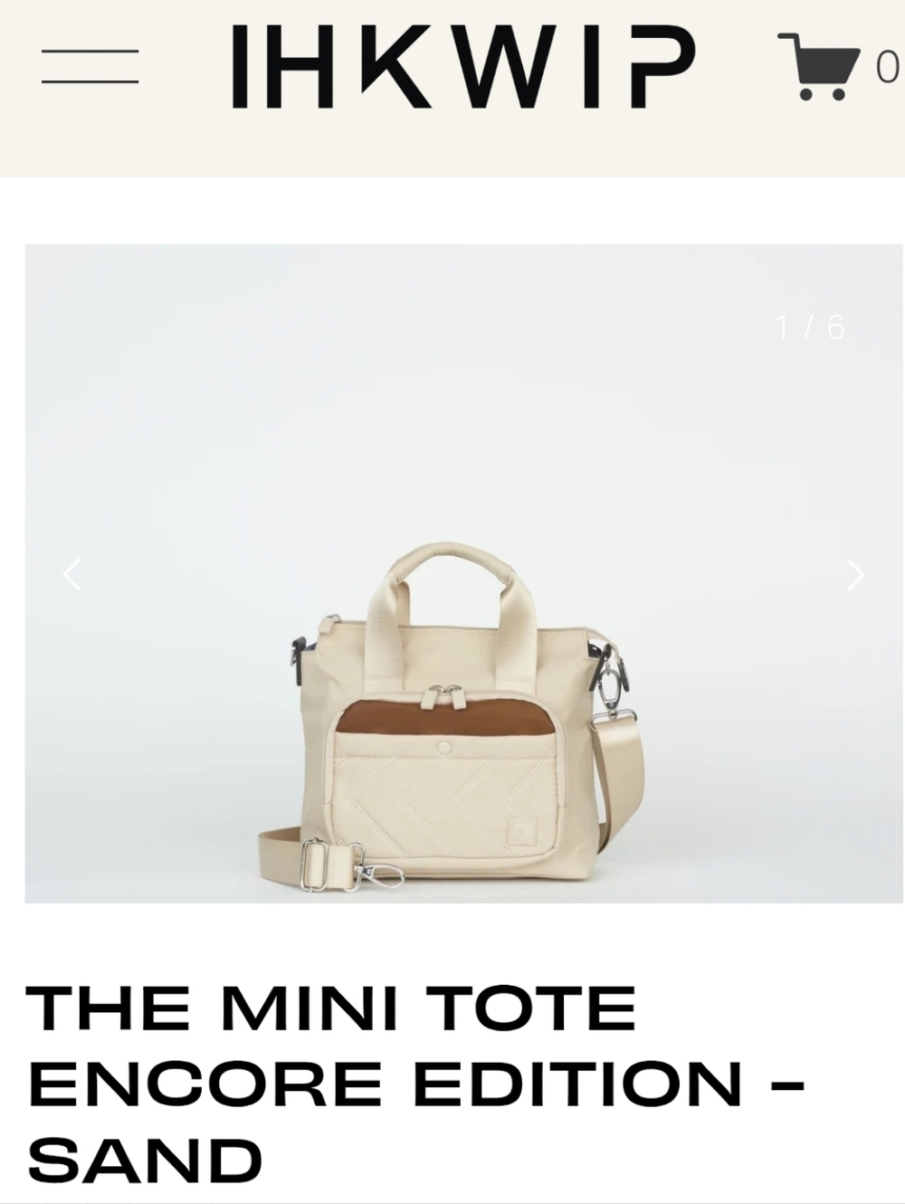 IHKWIP The Mini Tote Encore Edition - Sand